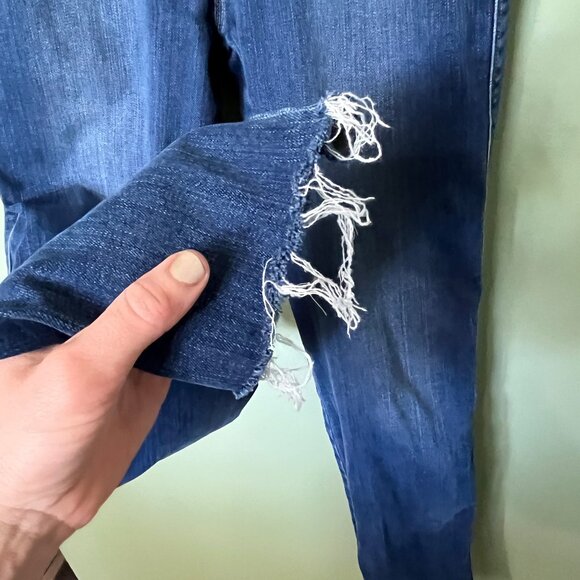 $168 FRAME Le Sylvie Slender Straight Ankle Jeans Cropped Size 27 - Picture 6 of 9